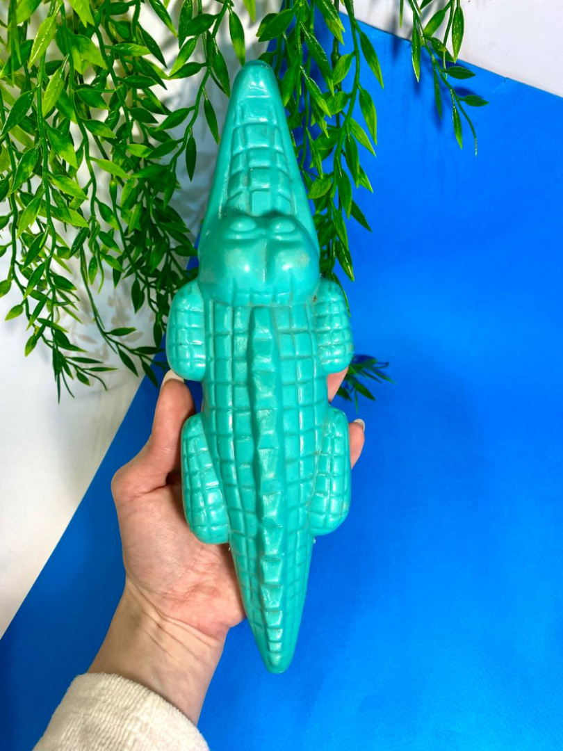 Детская игрушка "Крокодил". Твердый пластмасс. Винтаж, СССР. Картинка 3